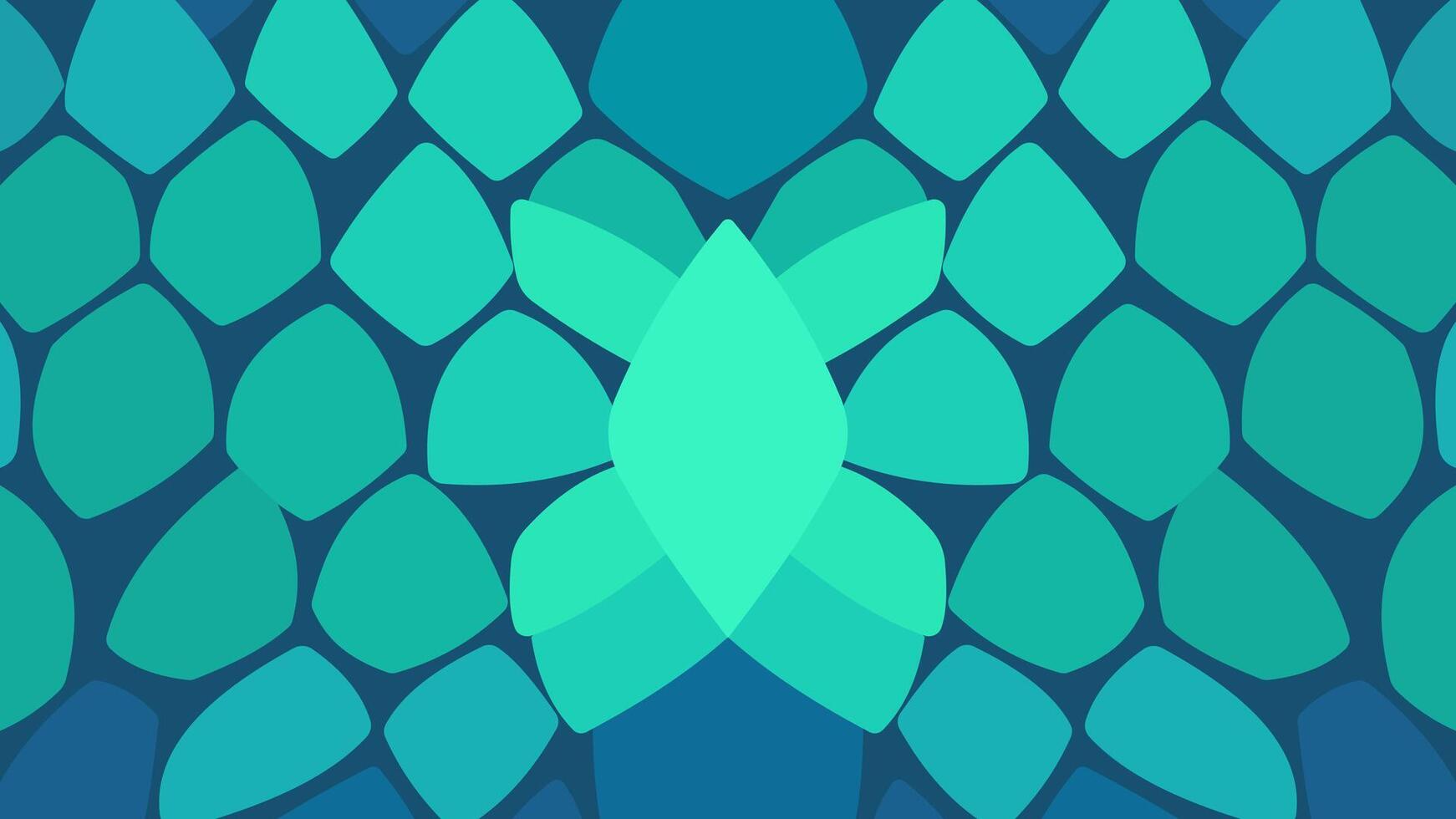 Abstract Geometric Pattern. Blue and Green Symmetric Design. reptile skin pattern background vector