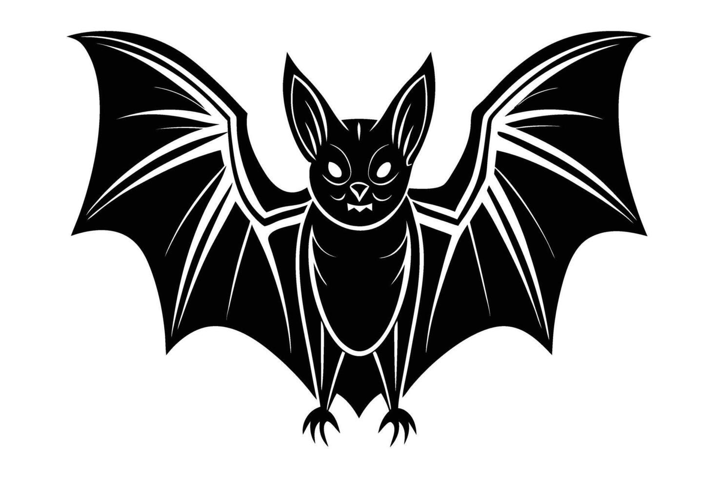 Bat silhouette animal design vector
