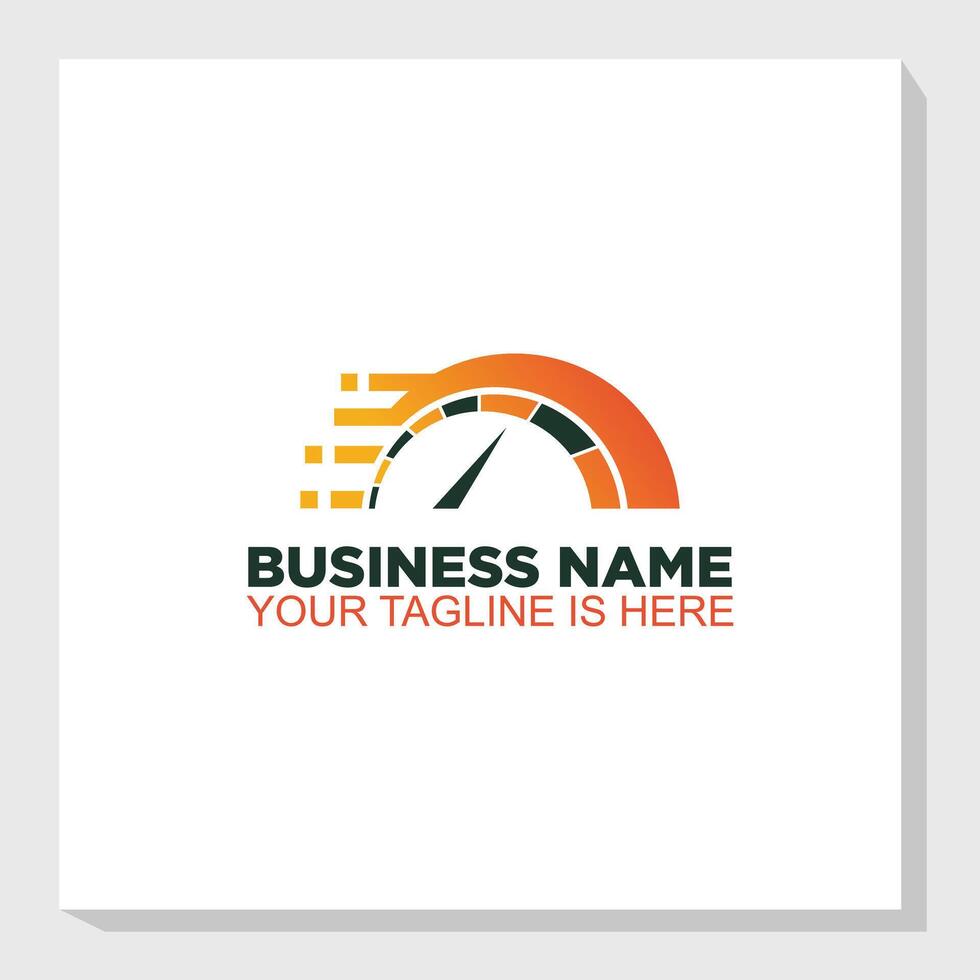 digital speed logo concept, speedometer logo design inspiration, technology icon design vector