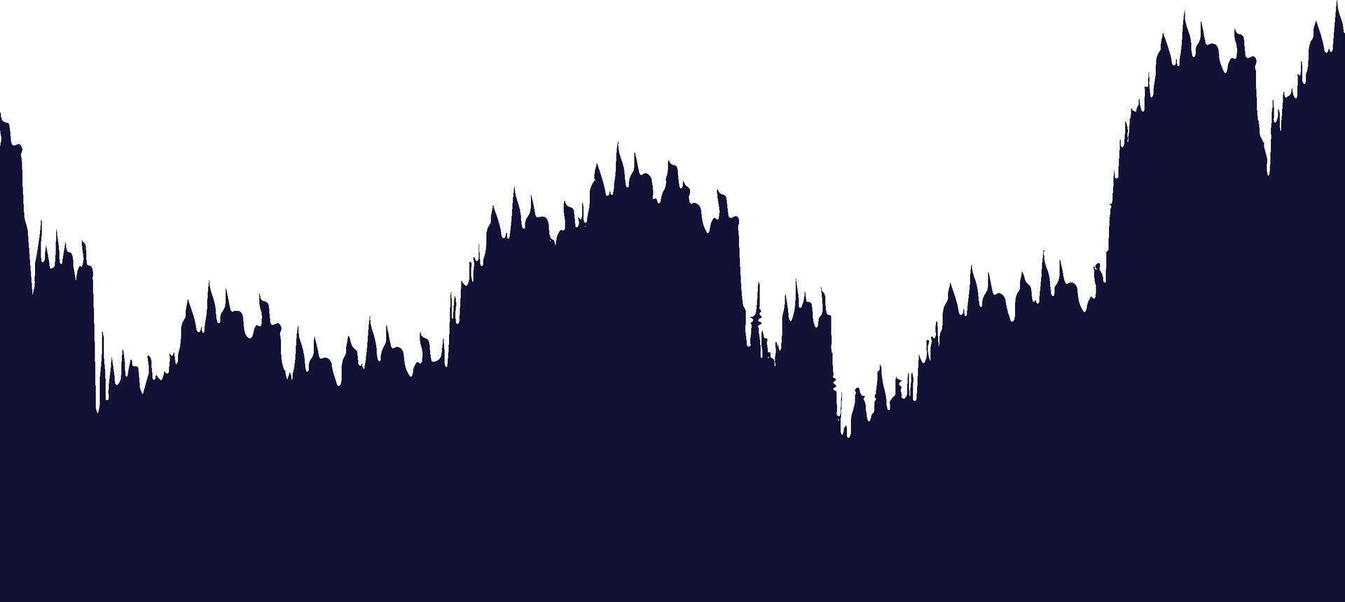 Abstract Dark Mountain Silhouette Background. vector