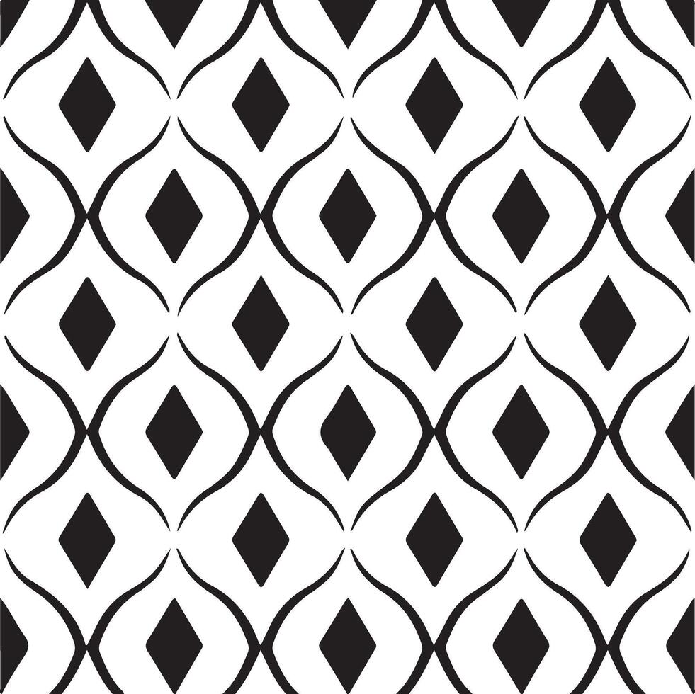 Seamless black and white geometric pattern. vector