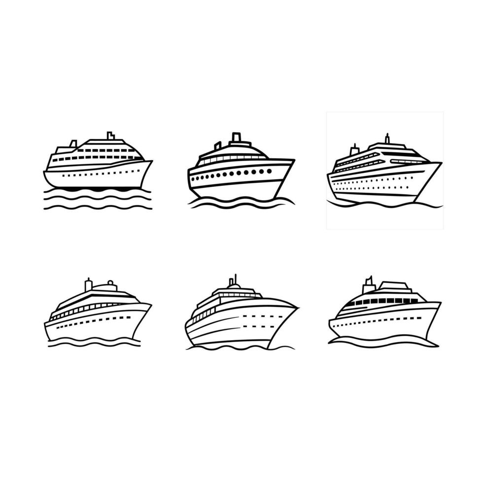Luxury Cruise Ship on the Open Sea vector