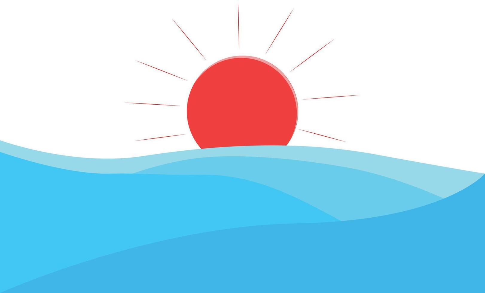 background sun and sea vector