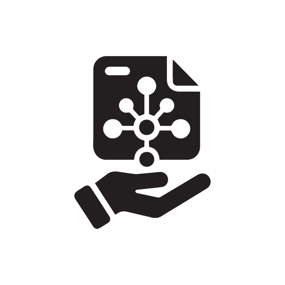 Sharing document concept black icon. File share logo design . vector