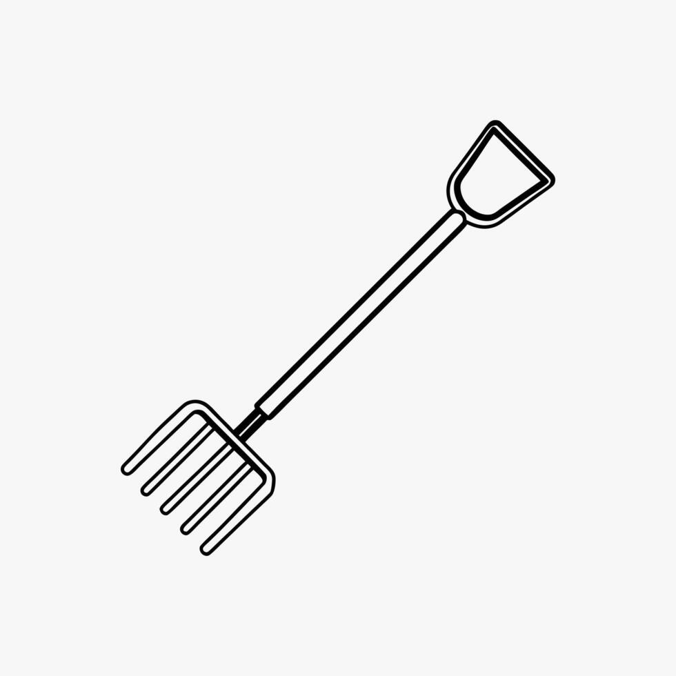 Hand harrow on white background vector