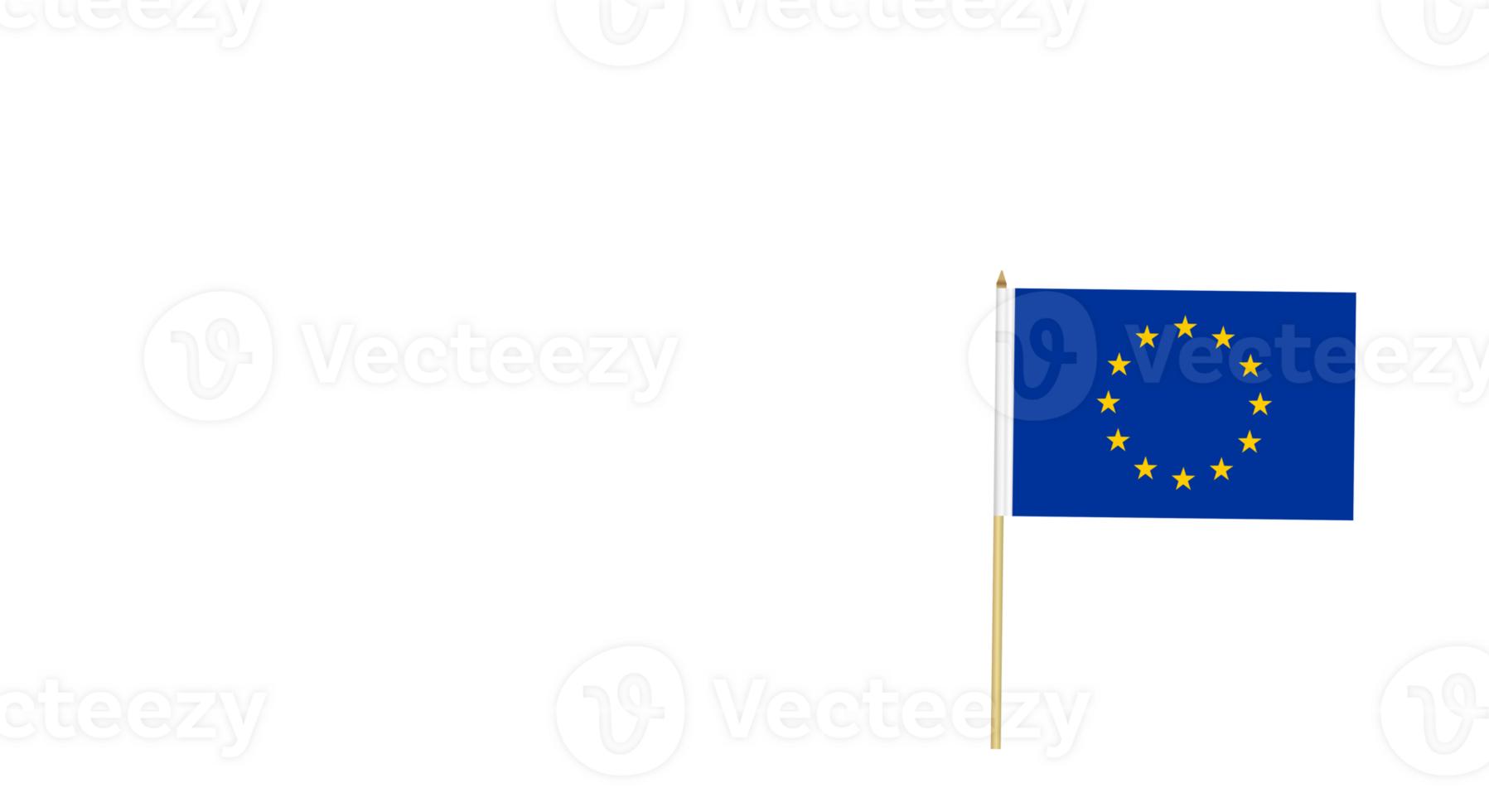 European Union flag, transparent background. Copy space. png