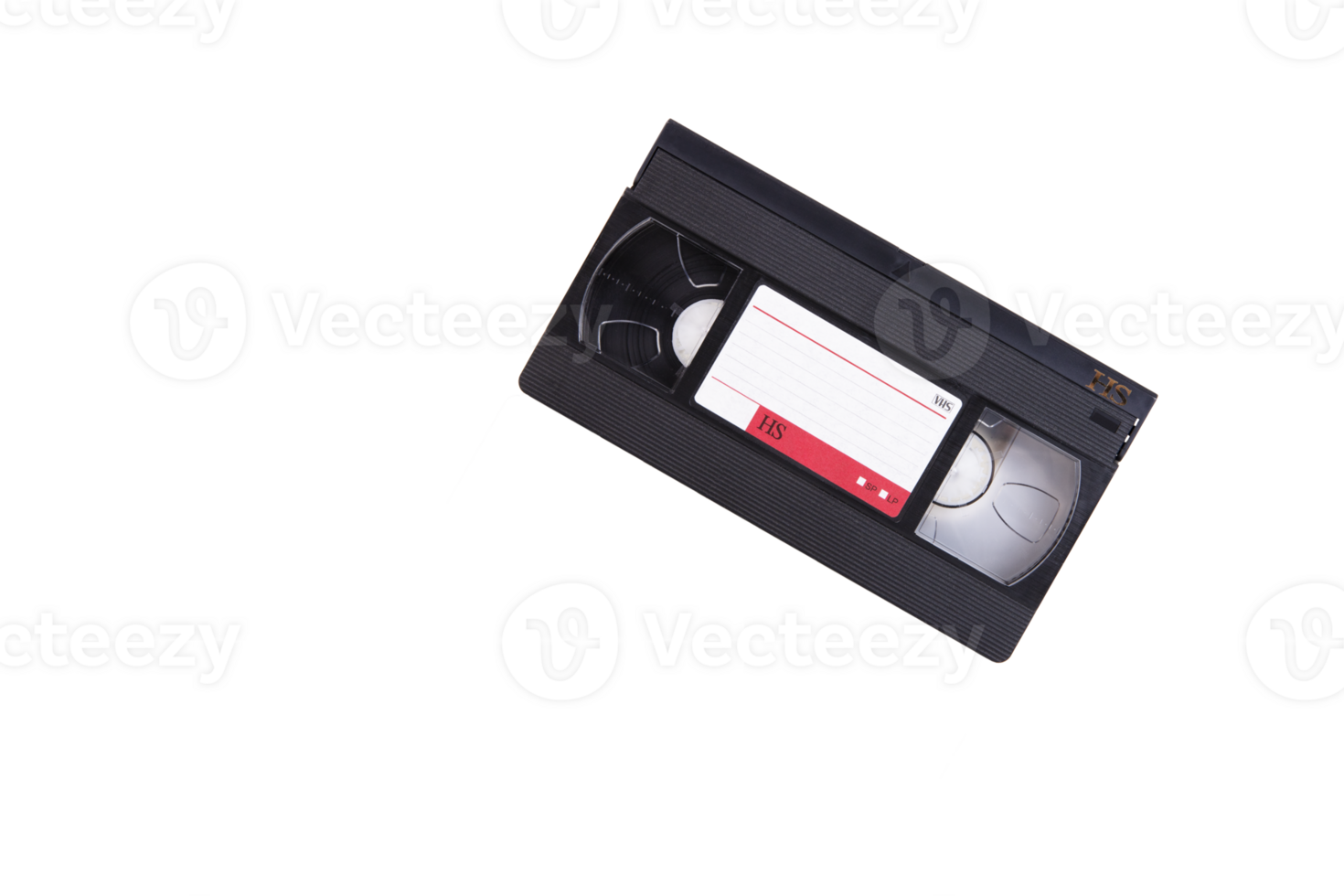 cassette, VHS, Pal Secam. Transparent background. Copy space. png