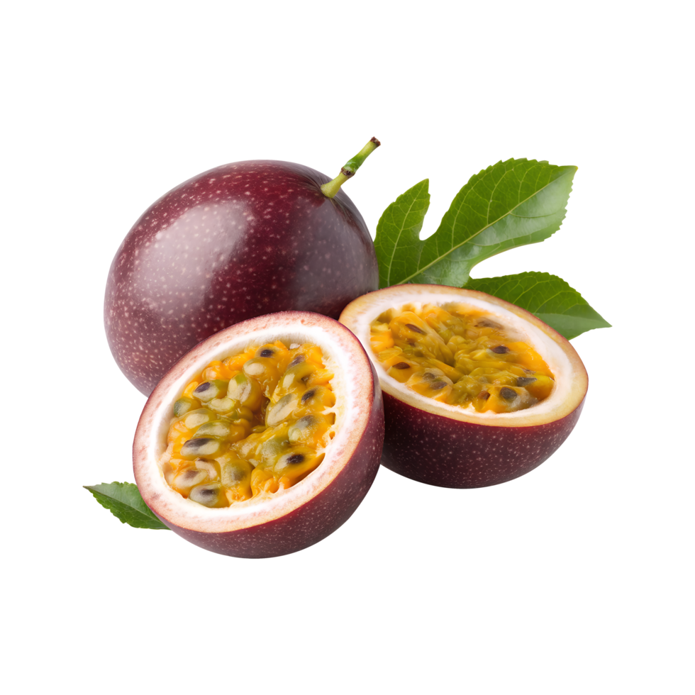 Fresh Passion fruits isolated on Transparent Background png