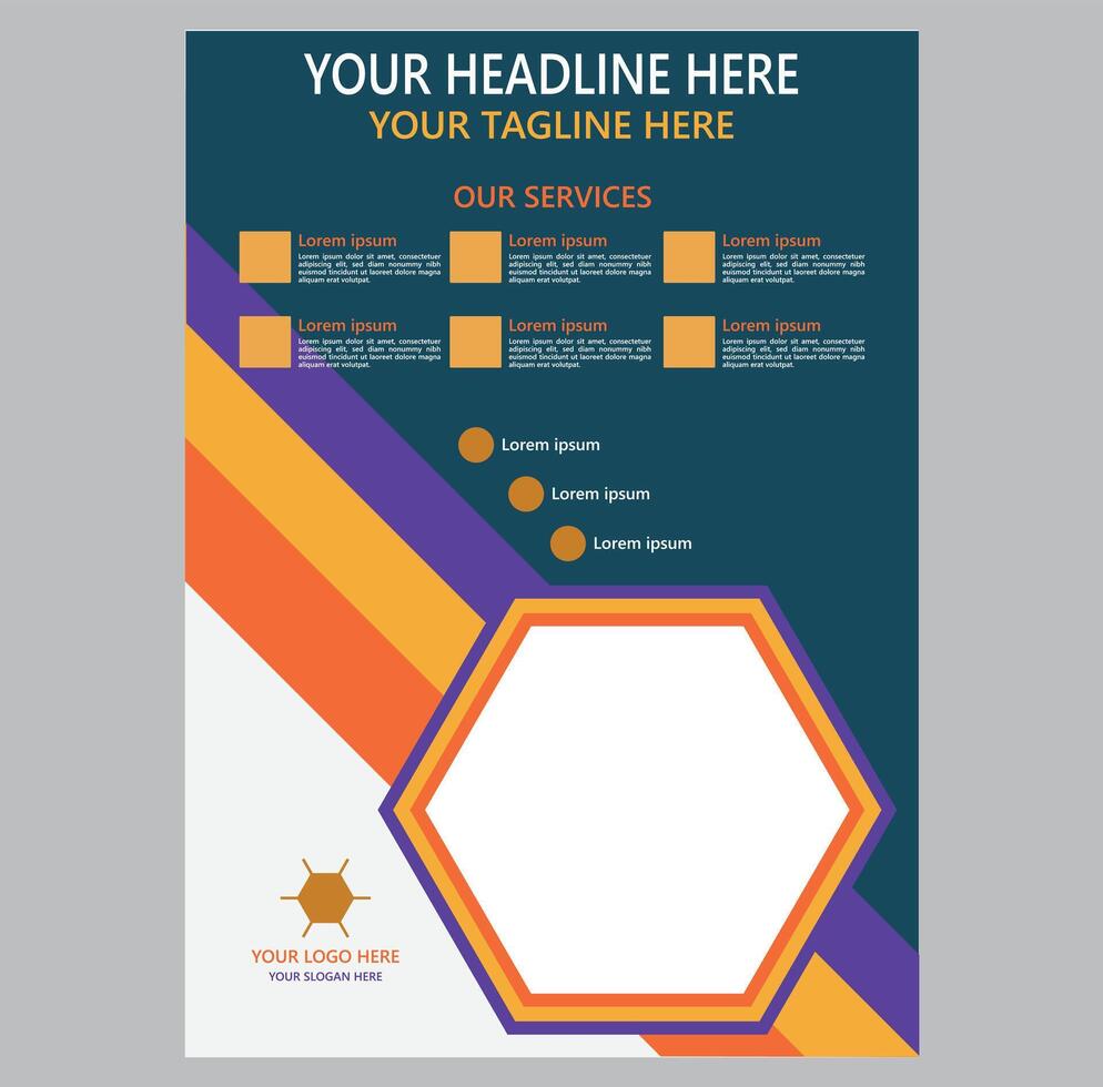 Corporate Business Flyer design A4 vector