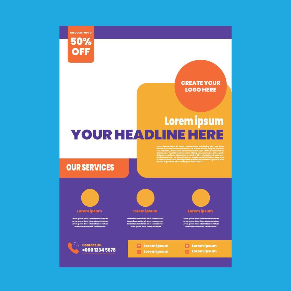 Corporate Business Flyer design A4 size vector