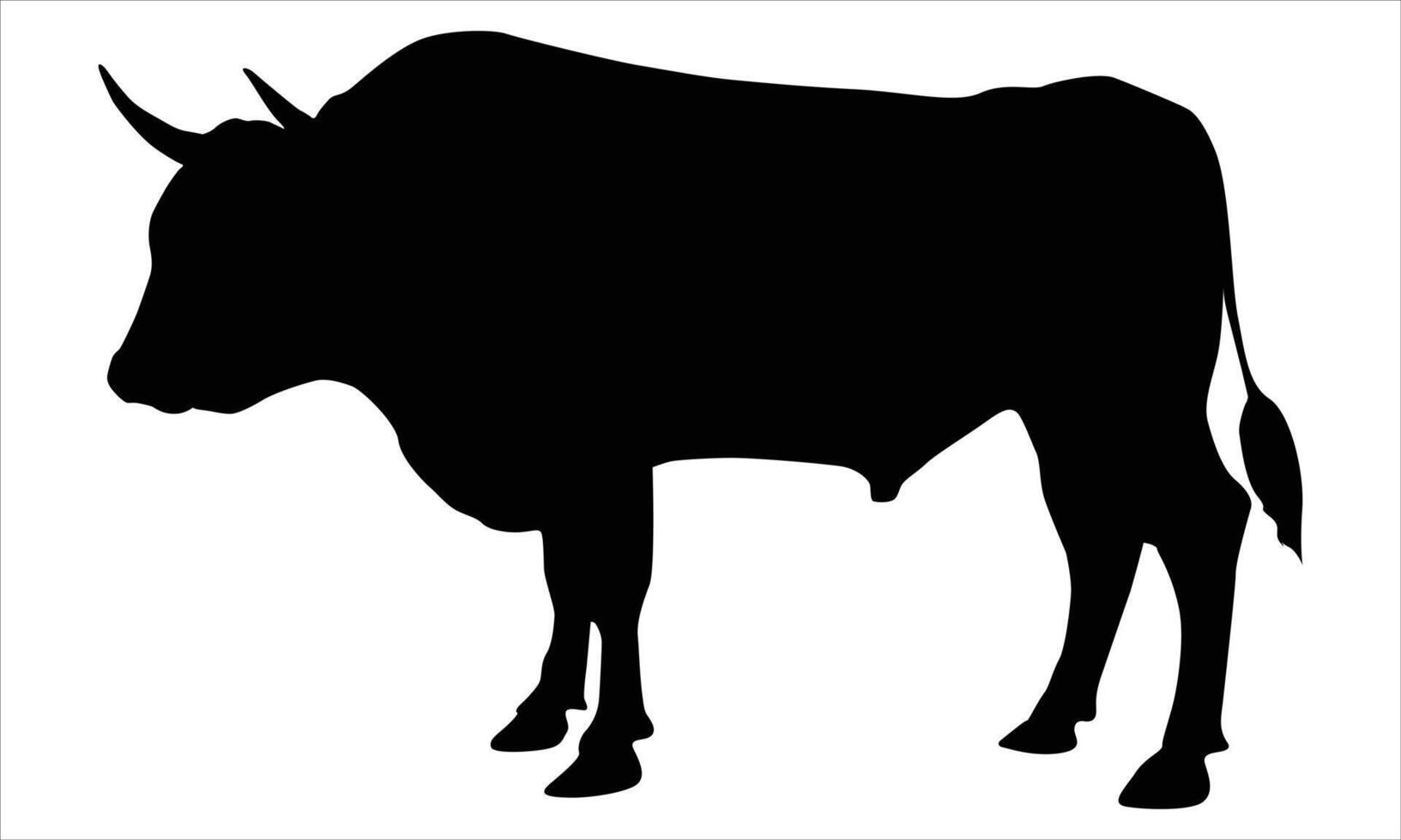 SILHOUETTE Illustration OF A BULL vector