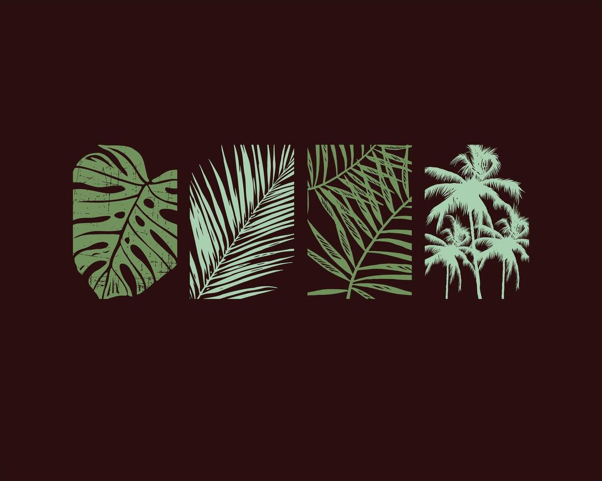 Illustration and graphic composition of foliage in allusion to nature. vector