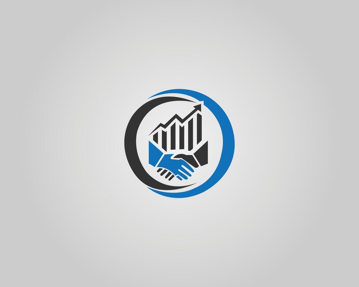 Business Partnership and Financial Growth Logo Design Modern Template. vector