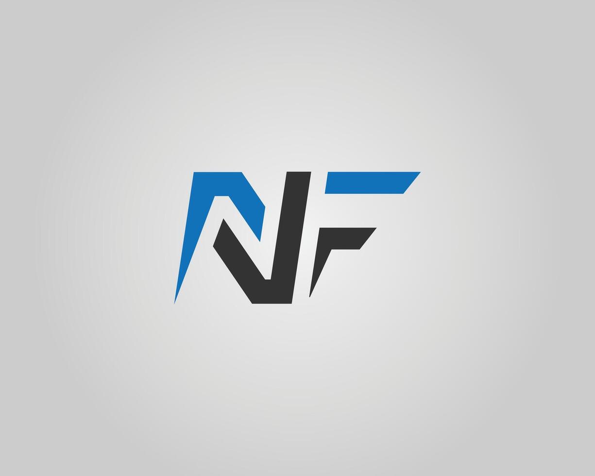 NF Abstract Lettermark Logo Design Minimalist Template. vector