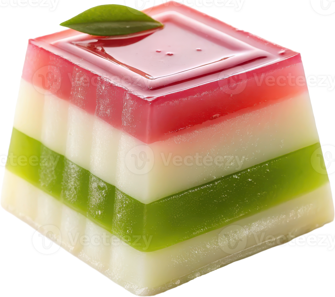Layered Multicolor Jelly Dessert png