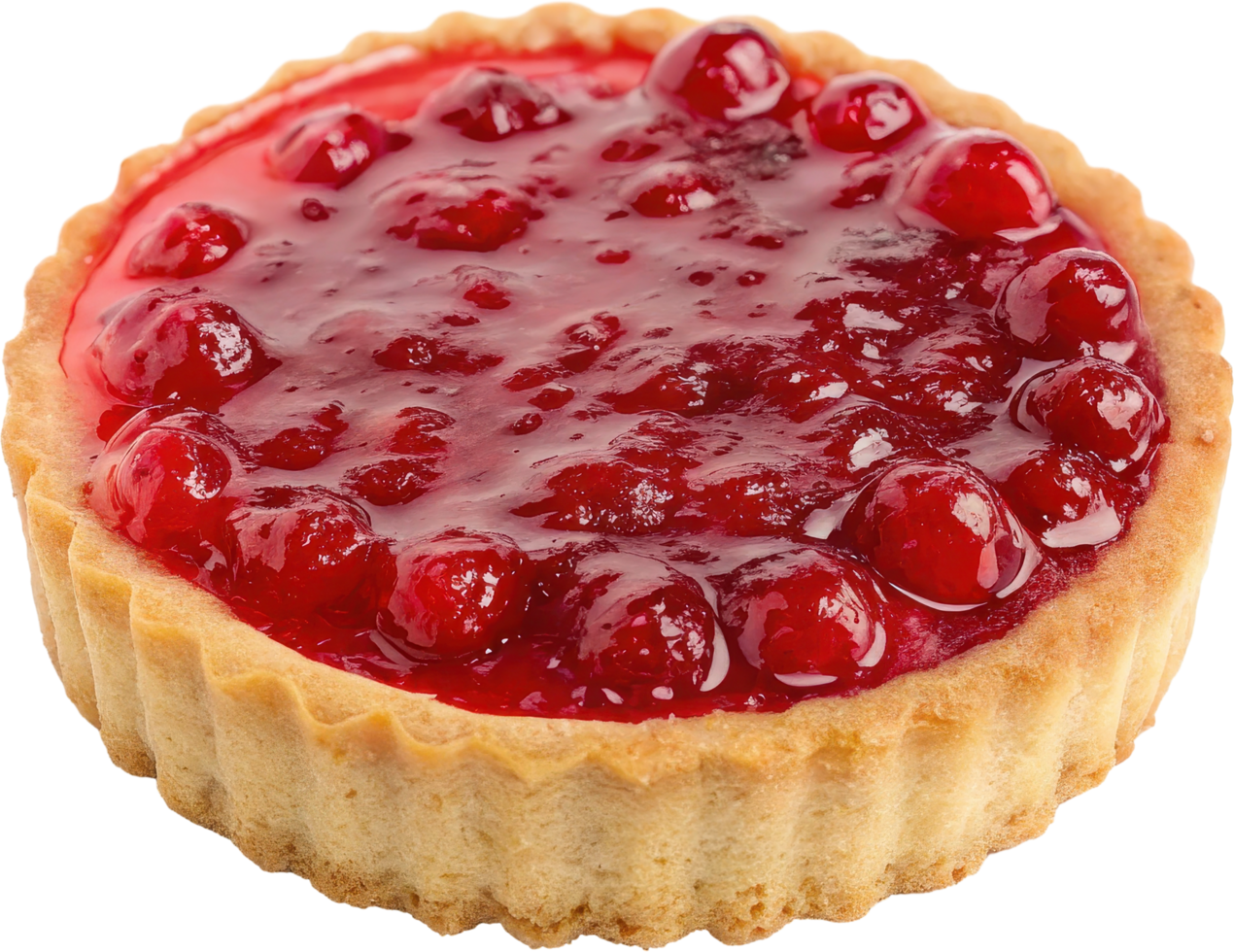 A delightful pastry tart filled with a vibrant red currant jelly glaze showcasing the sweet tart flavor and vibrant color of fresh berries png