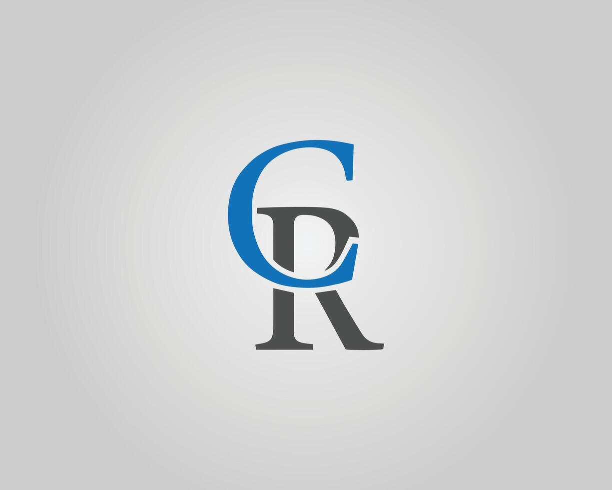Letter CR or RC abstract logo monogram design concept template. vector