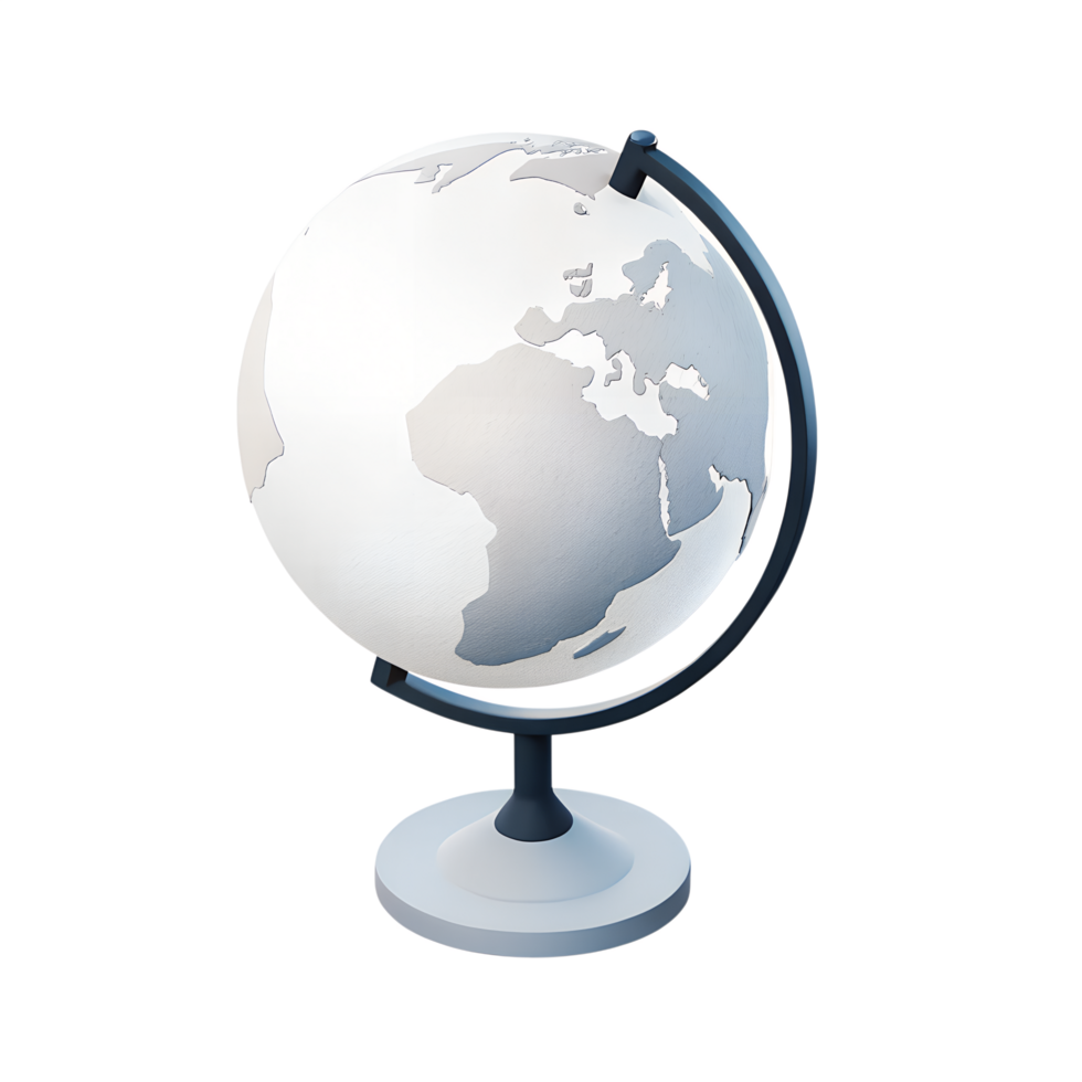 3D icon, Globe A globe, representing geography or global studies png