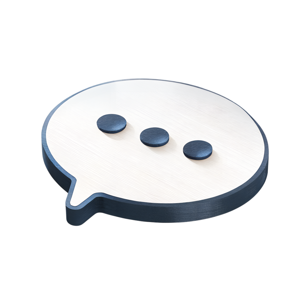 3D icon, Speech Bubble A speech bubble, representing conversation png