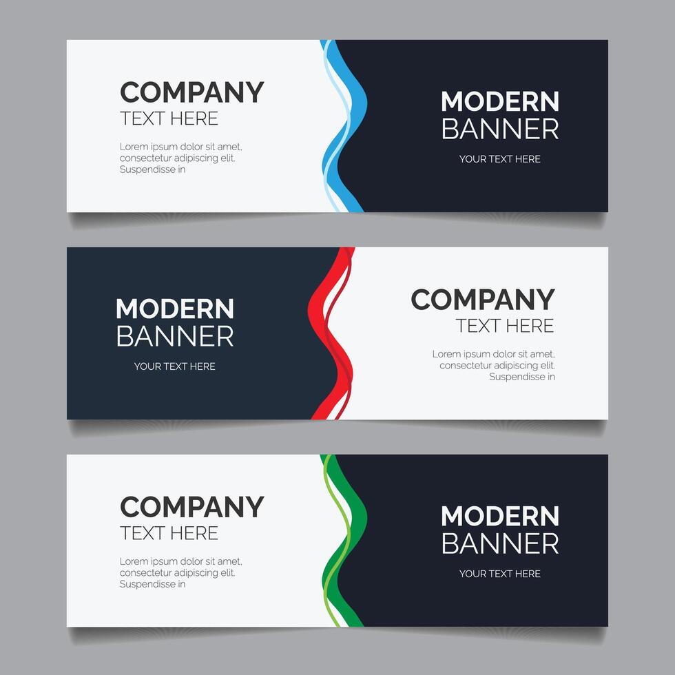 Design creative wave business banner white background vector