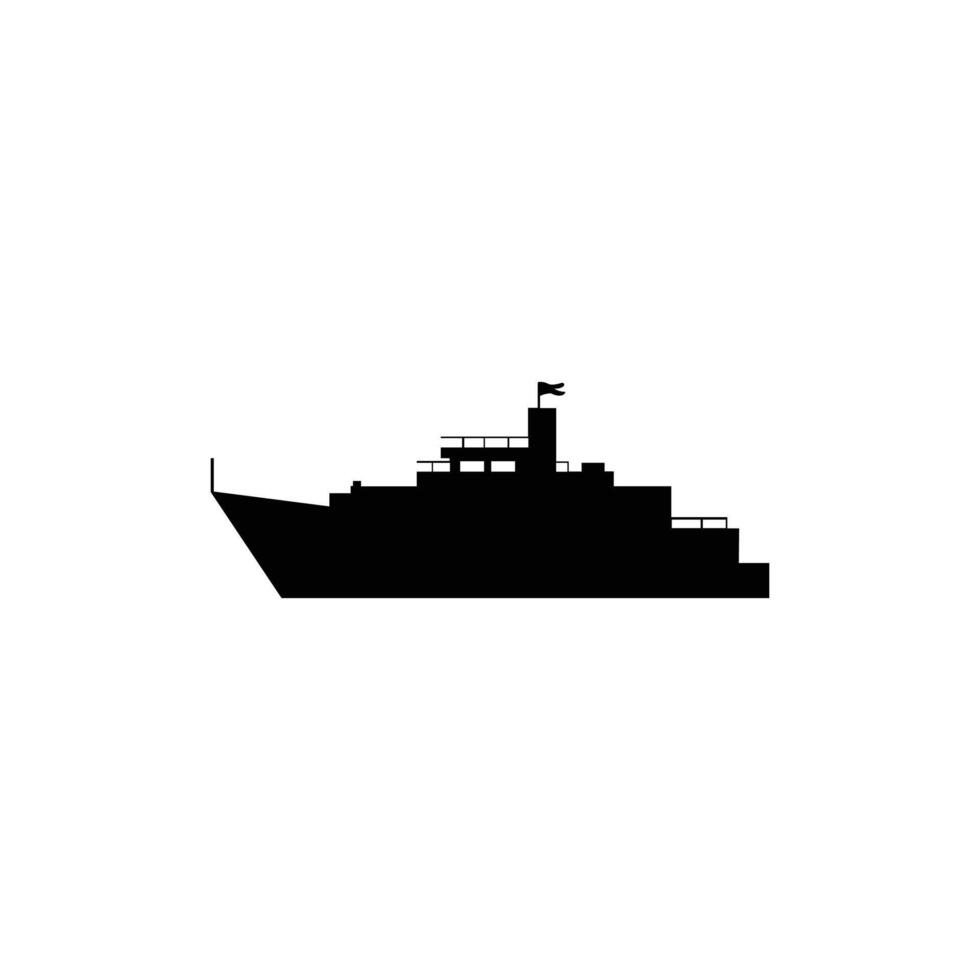 Silhouette of Cruise Ship vector