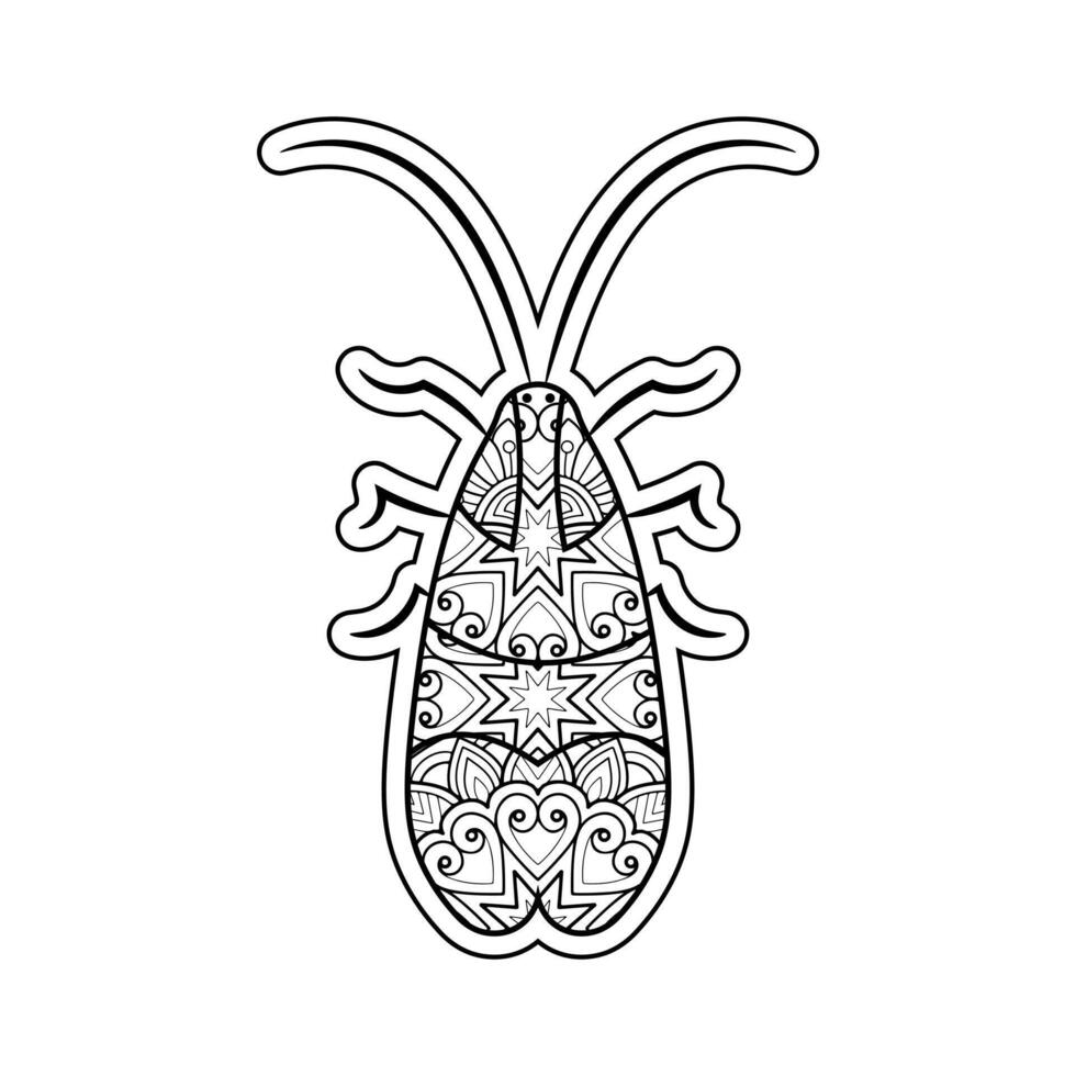 Insect mandala illustration vector