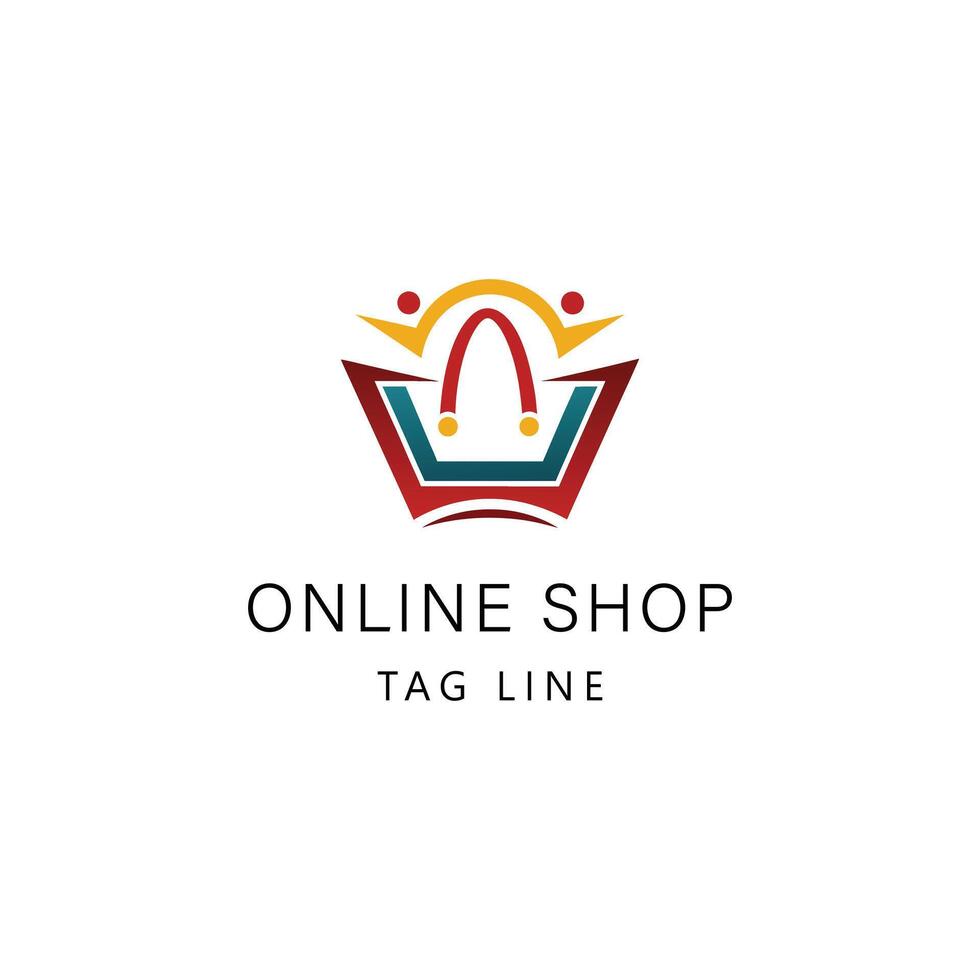 Shopping icon logo template vector