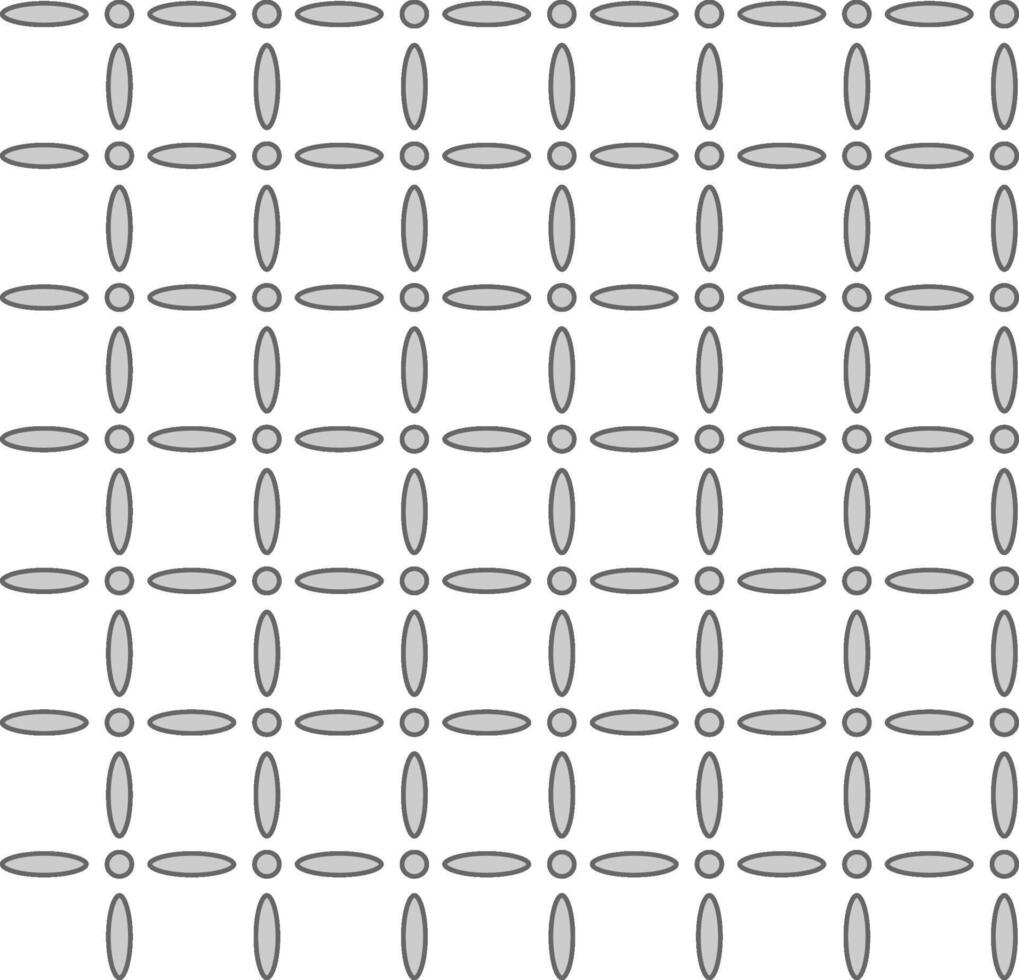 Abstract gray seamless geometric pattern with circles and ovals on a white background vector