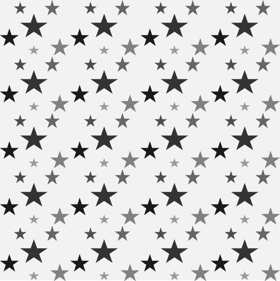 Seamless abstract monochrome pattern with stars on a gray background vector