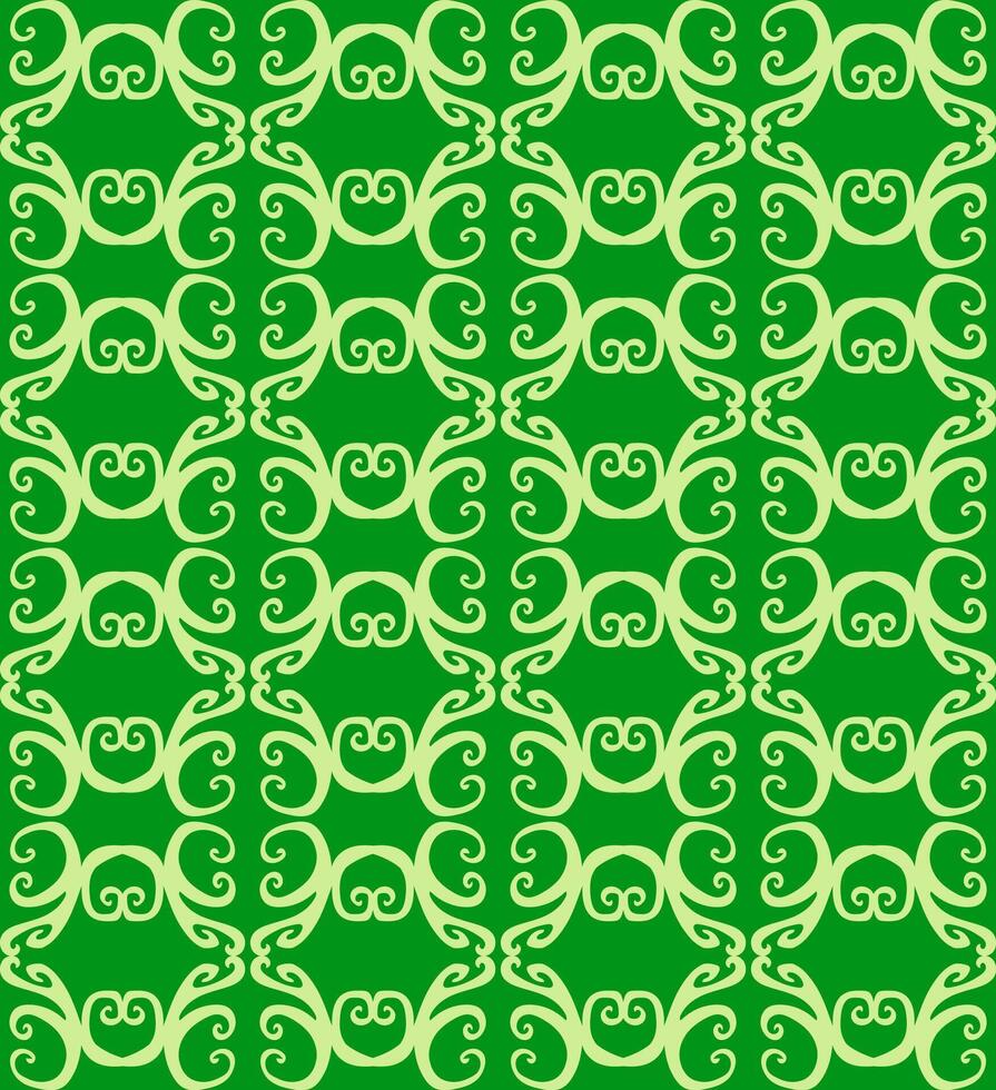 Beautiful seamless abstract pattern on green background for fabric or wallpaper vector