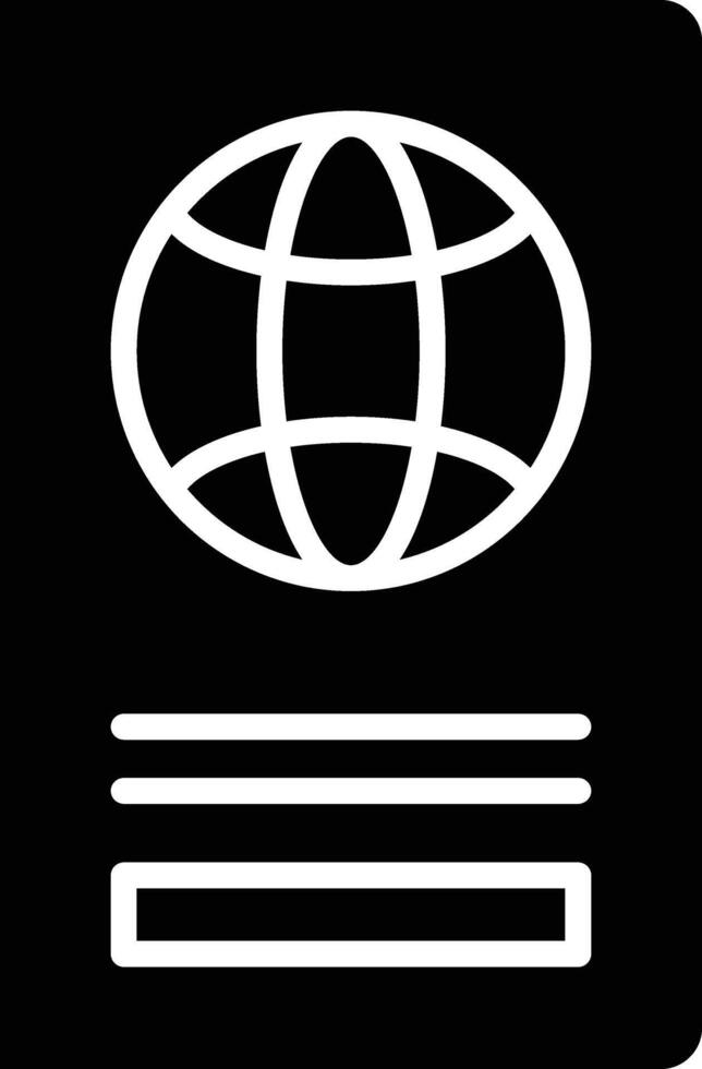 A globe icon on a black background vector
