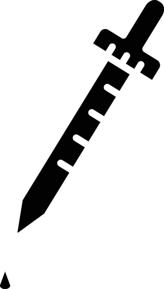 A black and white illustration of a knife vector