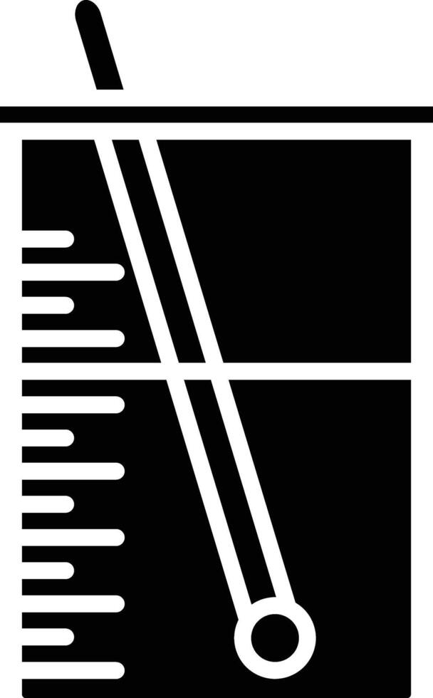 A thermometer and a thermometer in a beaker vector