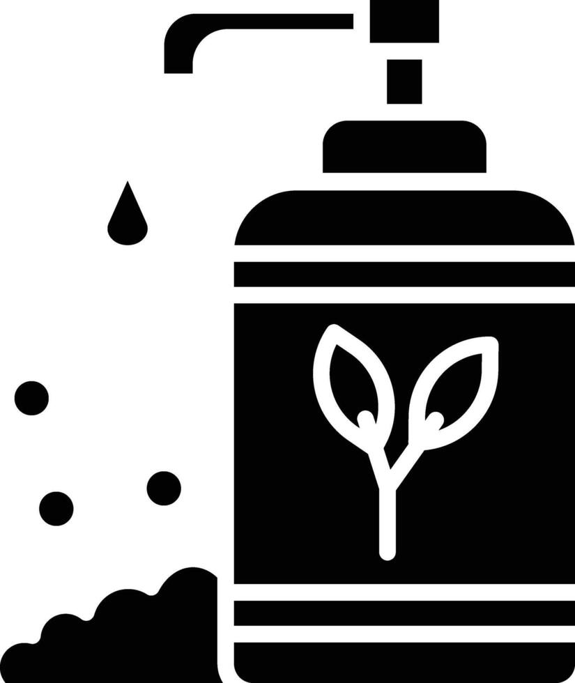 A bottle with a plant on it and a sprayer vector