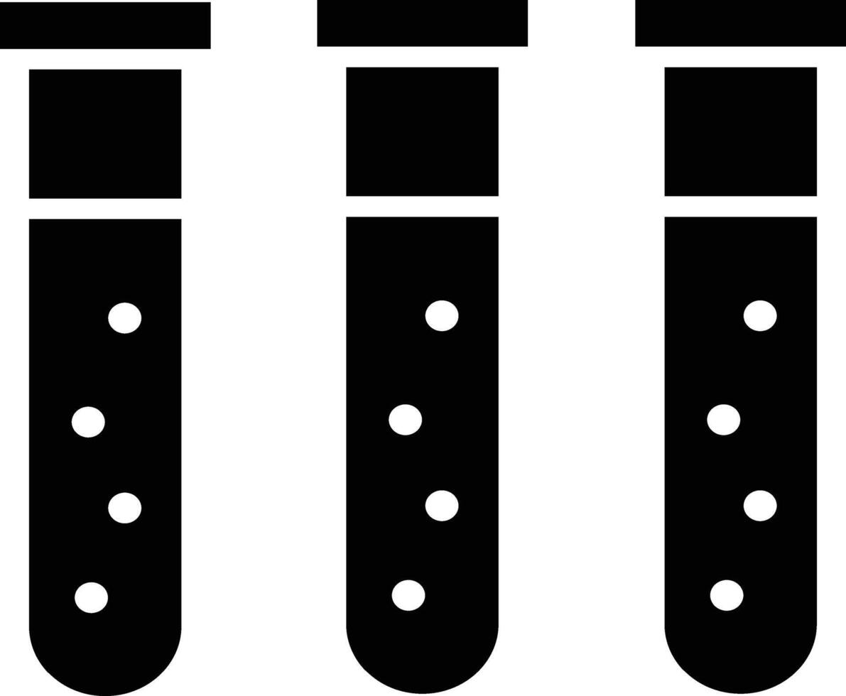 Three test tubes with dots on them vector