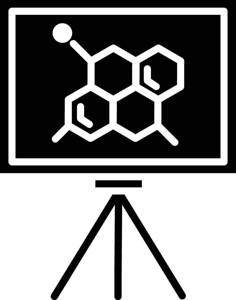 A black and white image of a molecule on a white background vector