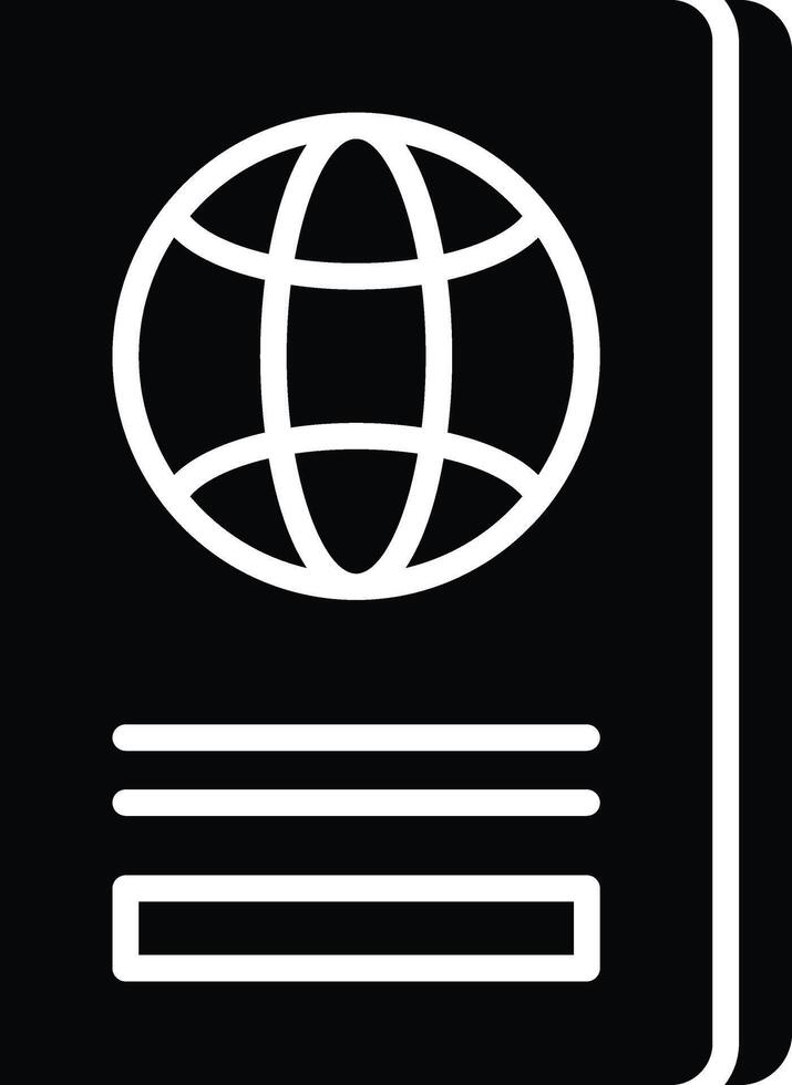 A passport with a globe on it vector