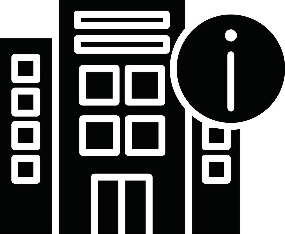 A black and white building with a sign on it vector