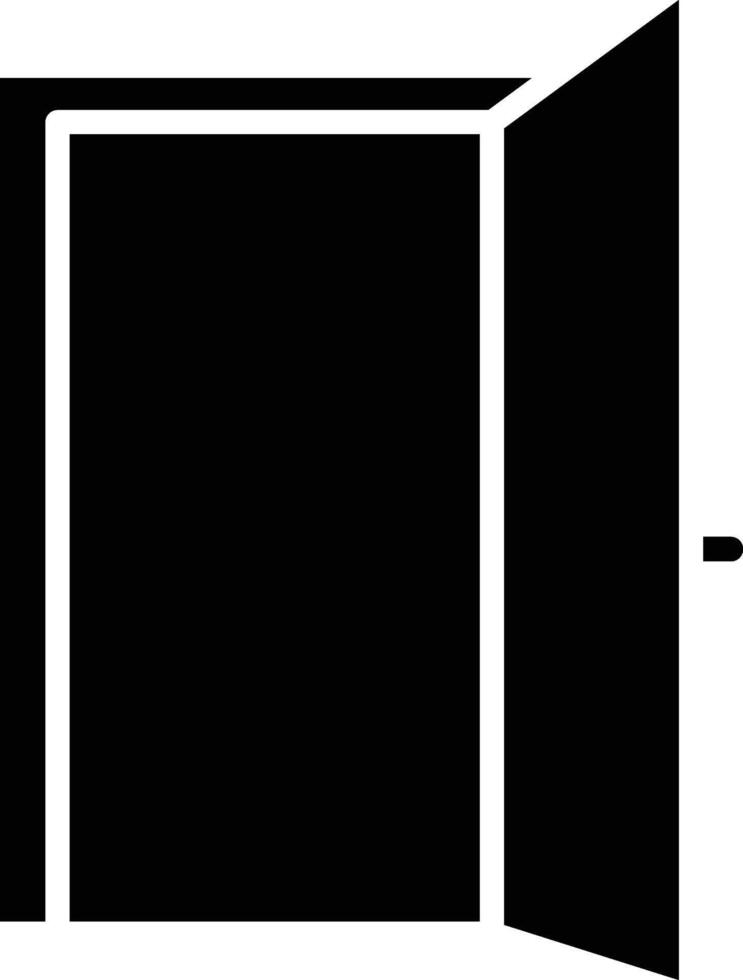 An open door with a white background vector
