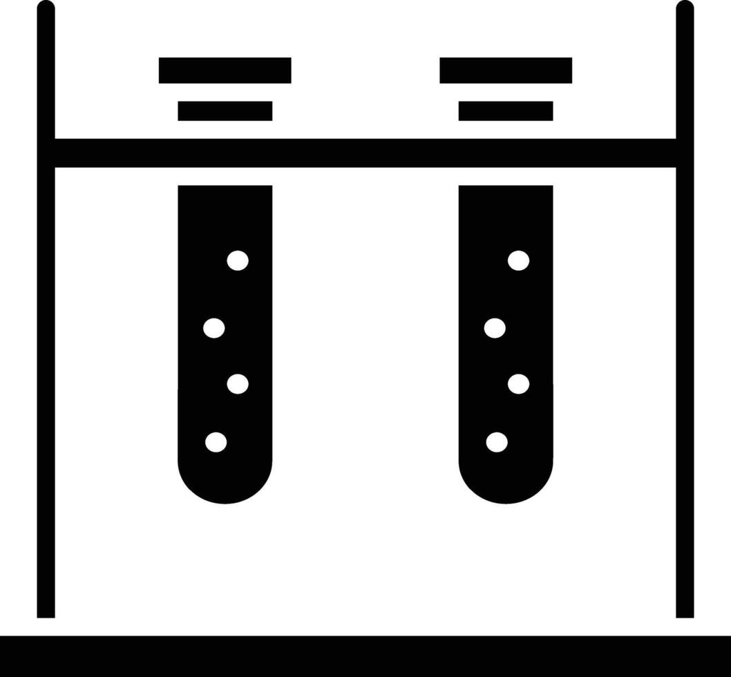 A black and white image of two test tubes vector