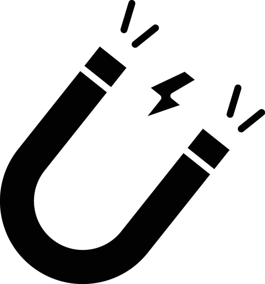 A magnet with a lightning bolt on it vector