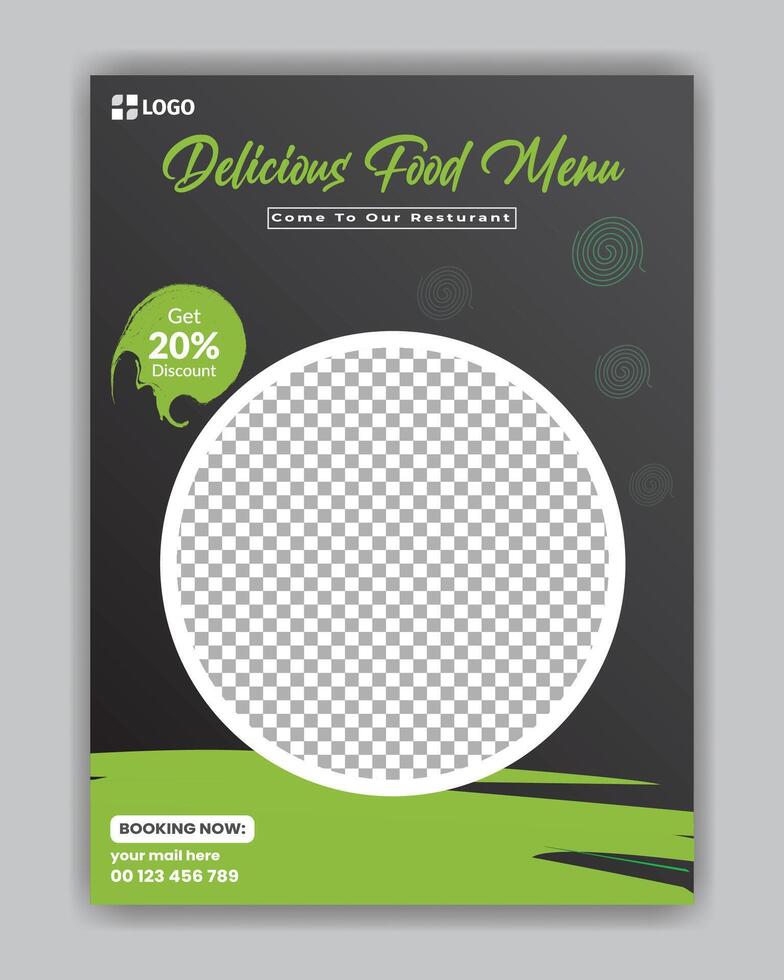 Delicious Food Menu with a 20 Discount Offer vector