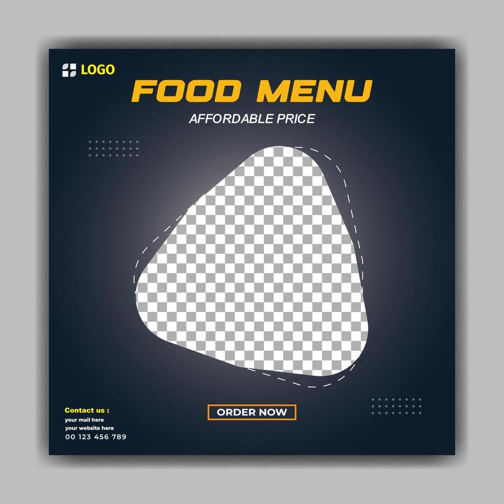 Food Menu Affordable and Delicious Dishes vector