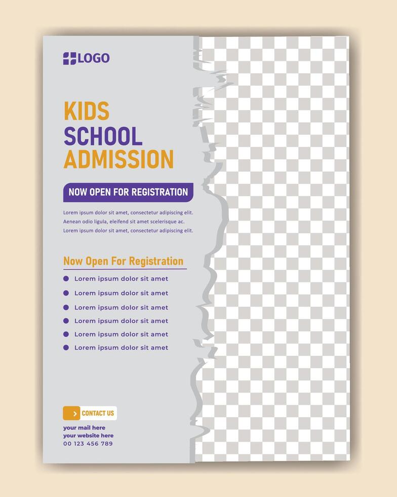 Enroll Now for Kids School Admissions. vector