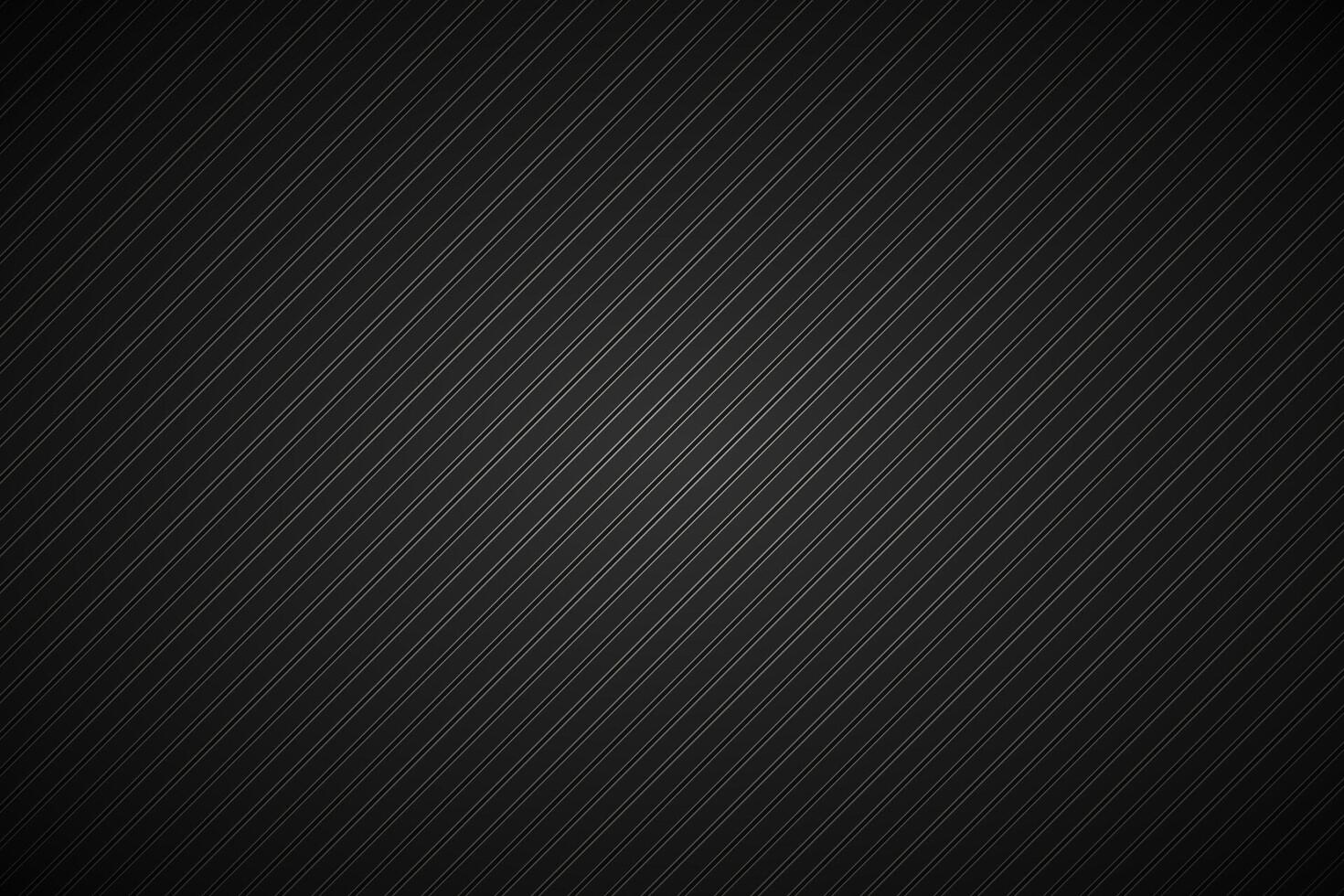 Dark abstract metallic background with slanting lines, black and grey striped pattern, parallel lines and strips, diagonal carbon fiber, illustration vector