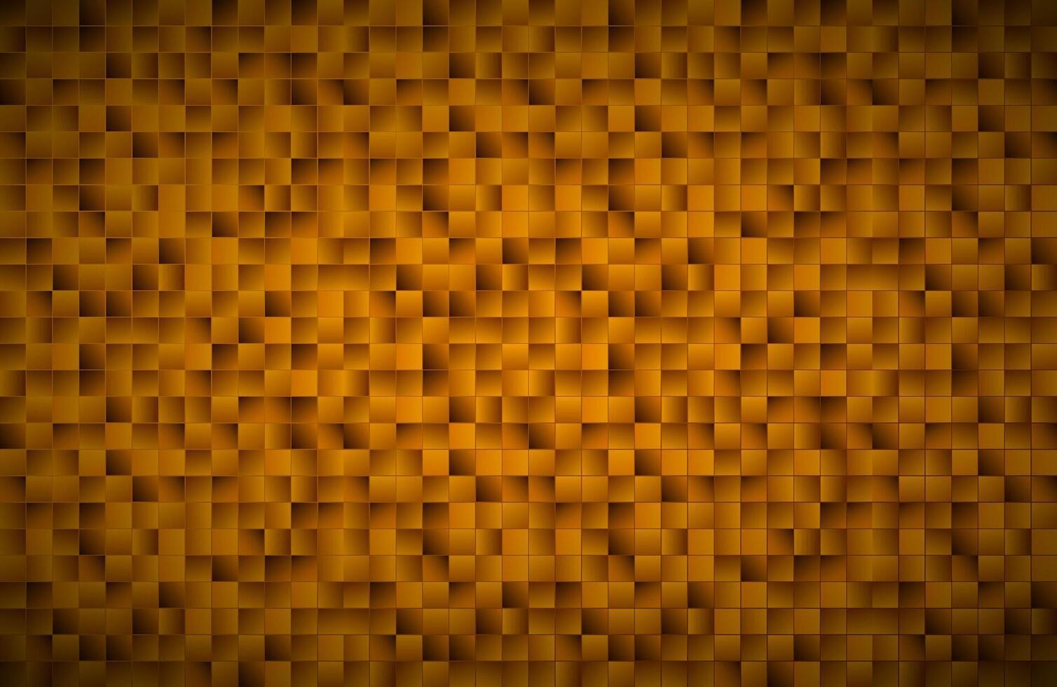 Modern golden mosaic pattern, gold squares with shadows vector