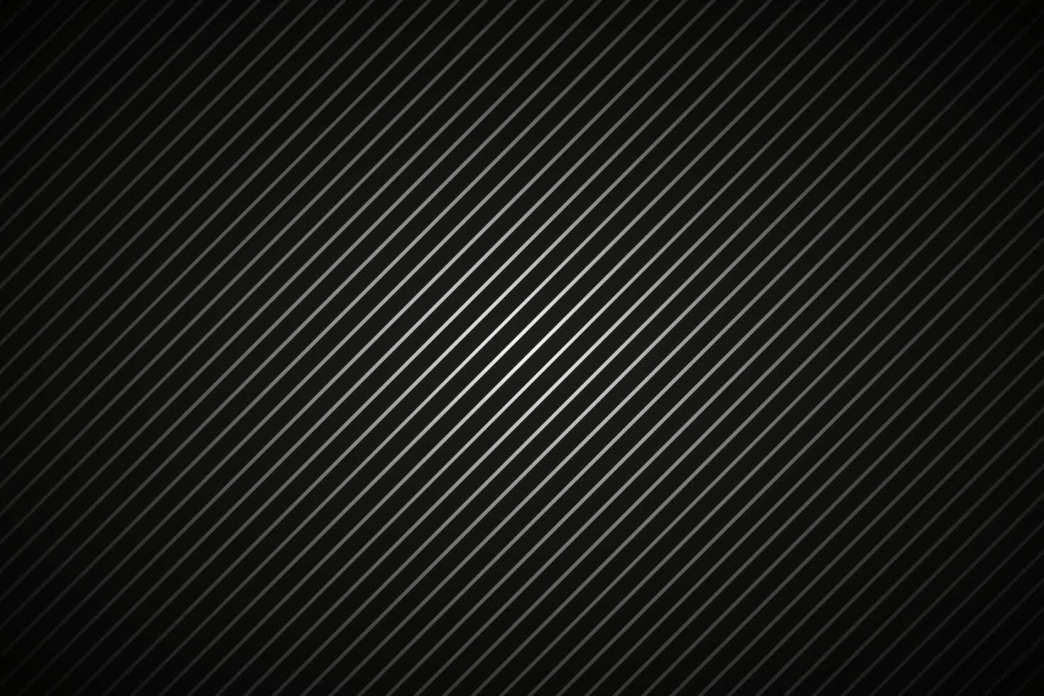 Dark abstract metallic background, black and grey striped pattern, diagonal lines and strips, carbon fiber, illustration vector