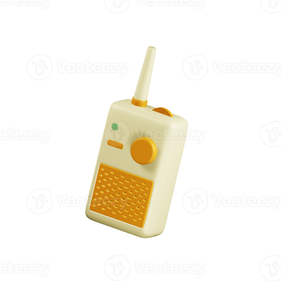Nanny radio 3d. An electronic device for monitoring small children. 3d illustration of remote control. 3d rendering of nanny radio png