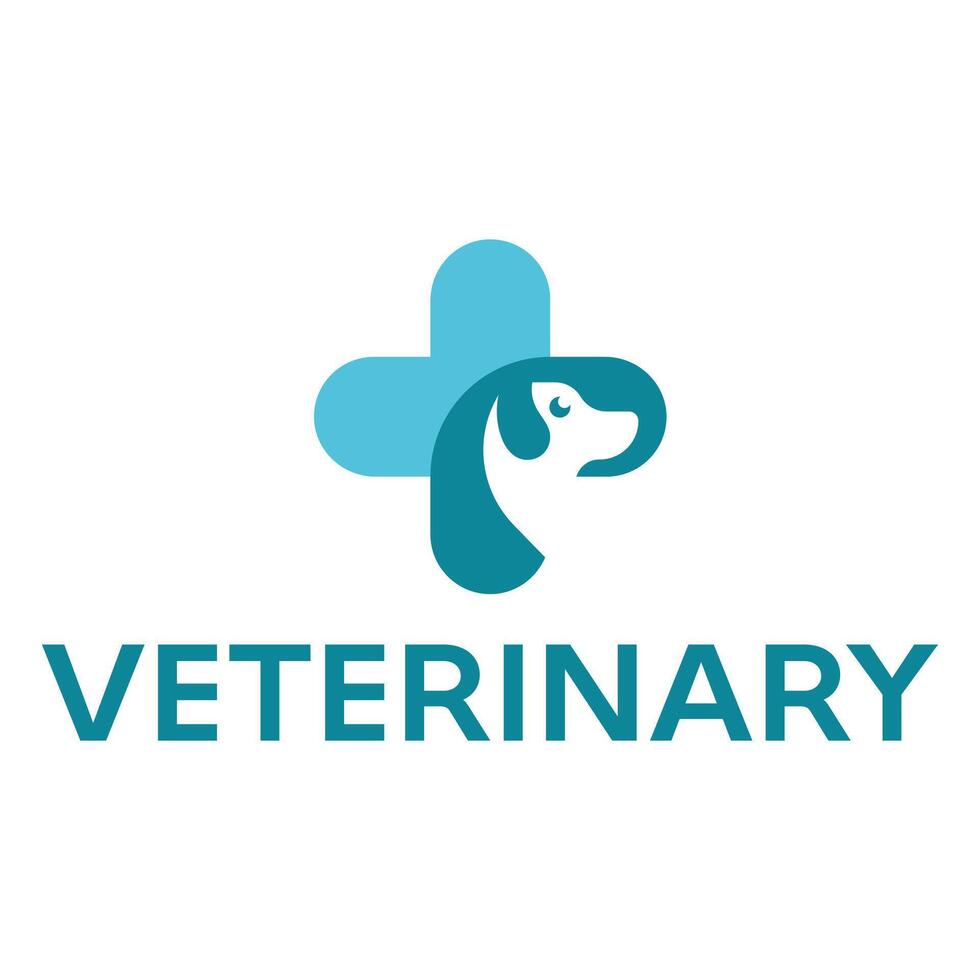 veterinary flat minimalist logo design vector