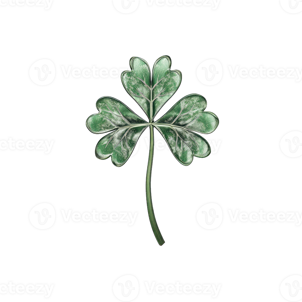 Lucky st patrick's day shamrock clover green irish symbol illustration isolated on isolated png